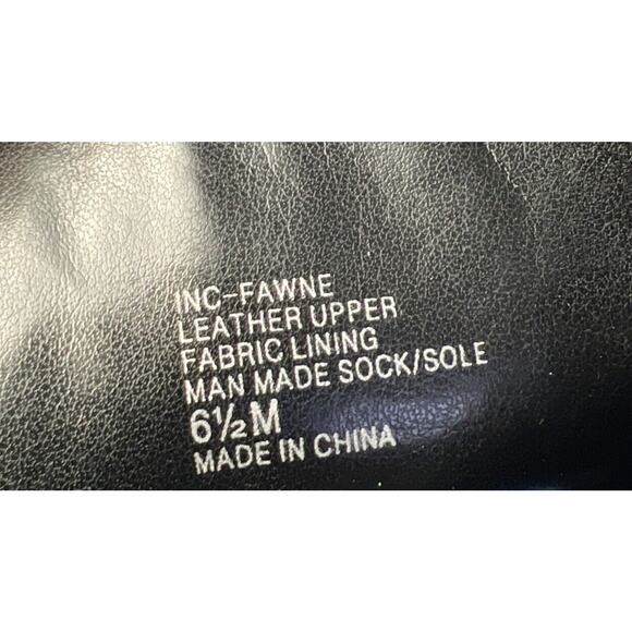 INC International Concepts Fawne Leather Riding Boots Black Size 6.5 Knee High - Picture 6 of 6